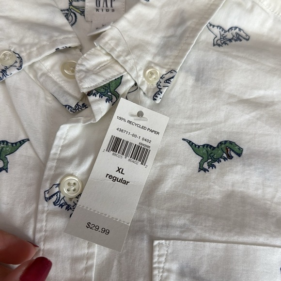 Dinosaur Button Down Shirt by GAP Kids - Picture 3 of 9